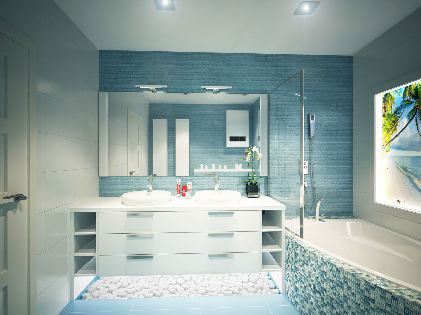 Квартира для души, Polovets design studio Polovets design studio Salle de bain minimaliste