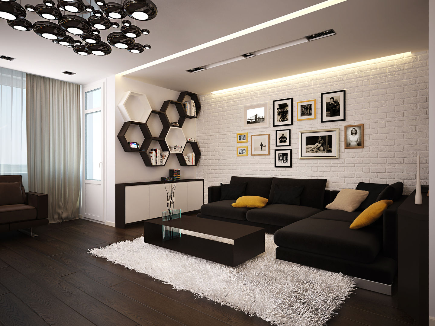 Квартира для души, Polovets design studio Polovets design studio Living room