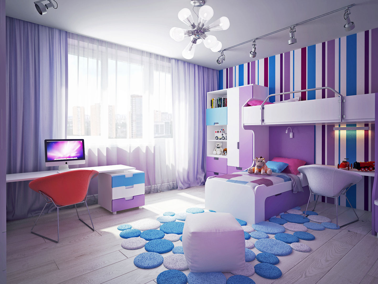 Квартира для души, Polovets design studio Polovets design studio Dormitorios infantiles de estilo minimalista