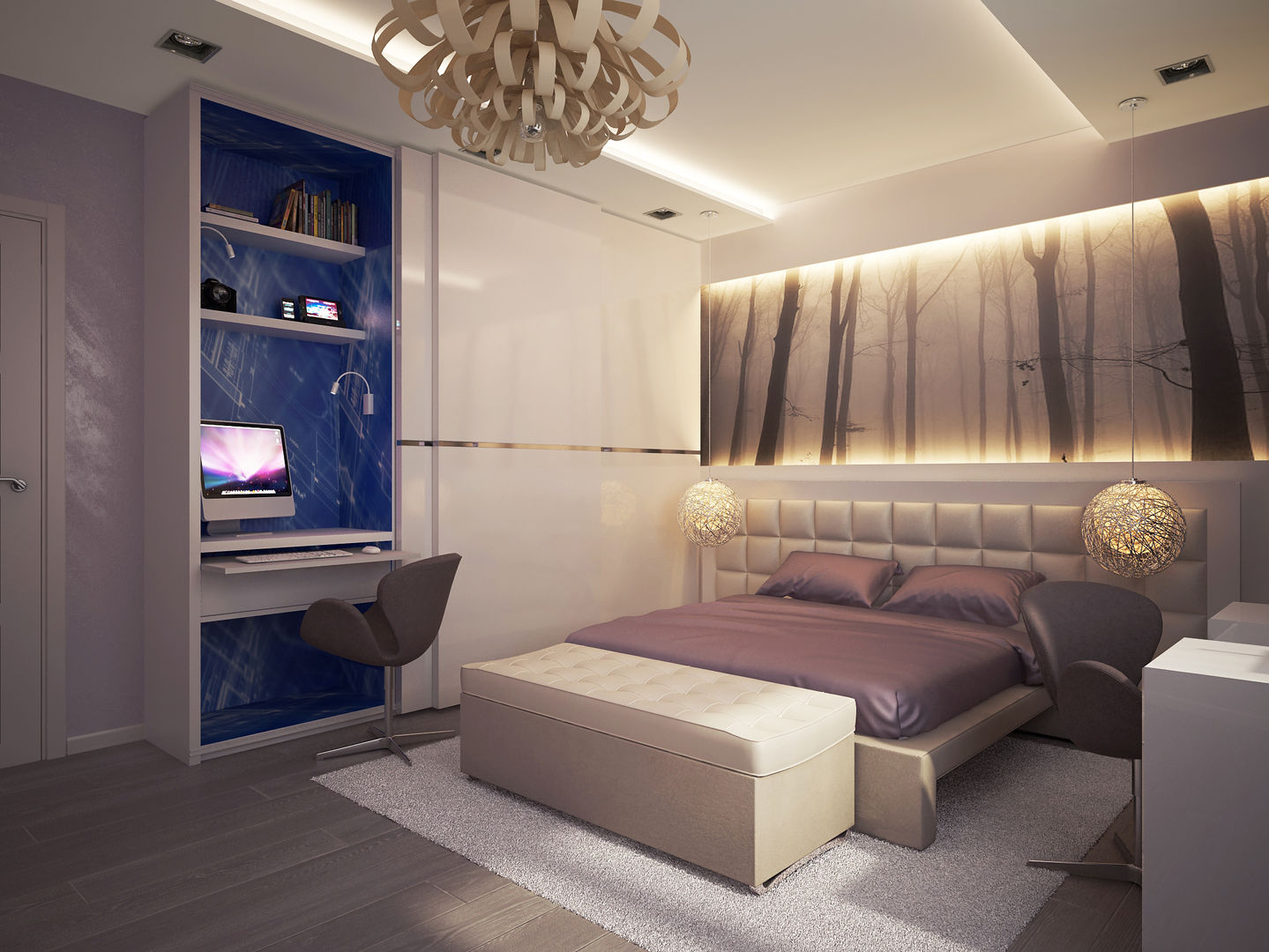 Квартира для души, Polovets design studio Polovets design studio Bedroom