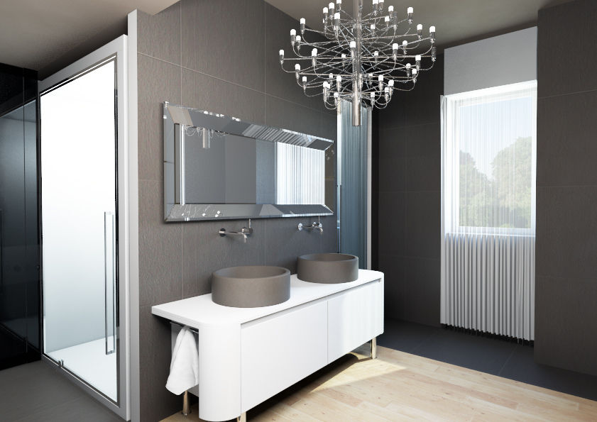 Milano 2 - Residenza Orione, Architetto ANTONIO ZARDONI Architetto ANTONIO ZARDONI Modern style bathrooms