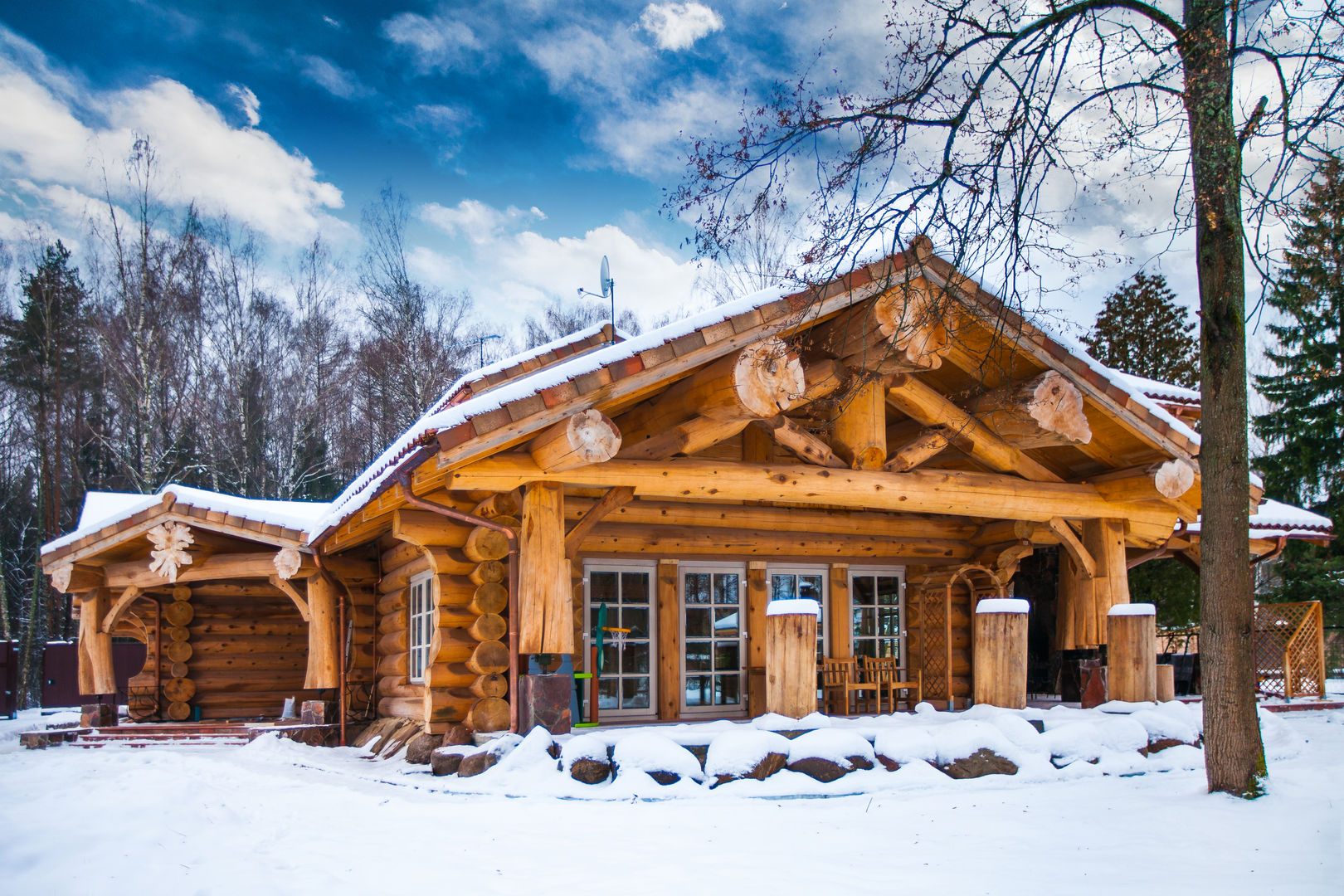 Дом в Пушкино, Смарт Вуд Смарт Вуд Rumah Gaya Rustic