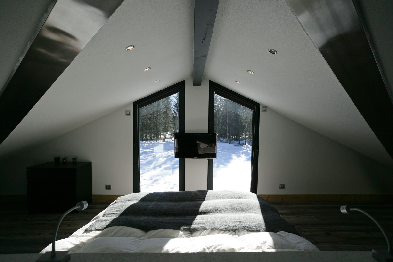 Chalet Piolet, Chevallier Architectes Chevallier Architectes 모던스타일 침실