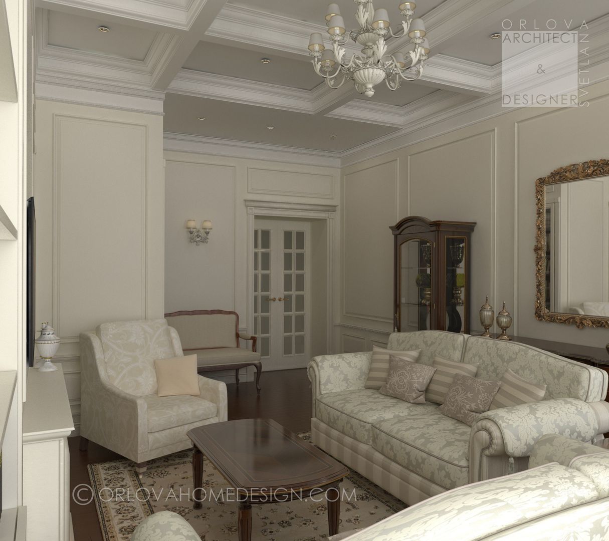 Квартира в Санкт-Петербурге, Orlova Home Design Orlova Home Design ห้องนั่งเล่น