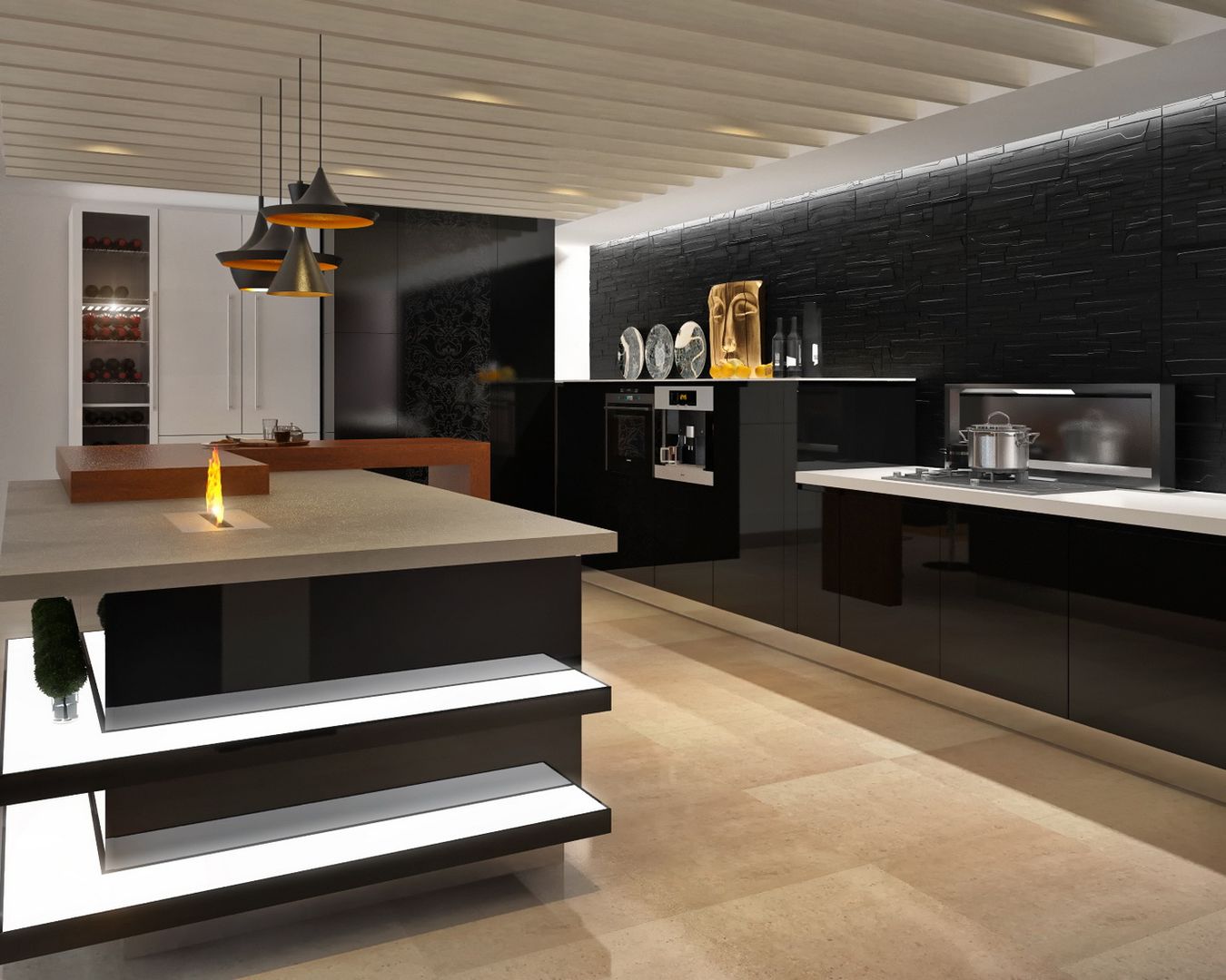 Кухня в стиле Хай-тек, Sweet Home Design Sweet Home Design Nhà bếp phong cách tối giản