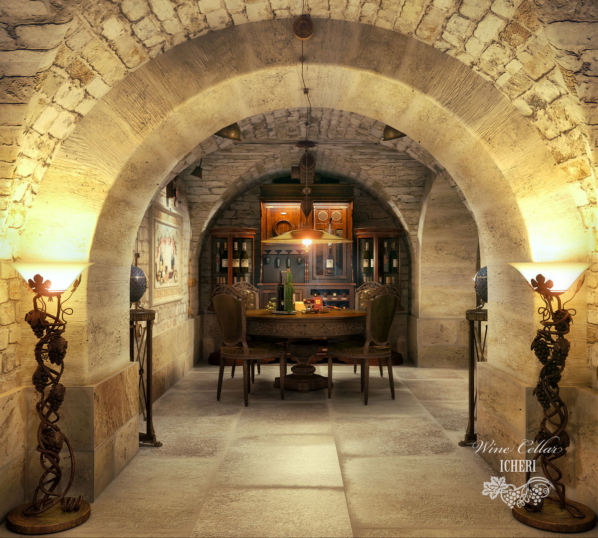 Винный погреб в старинном особняке, Sweet Home Design Sweet Home Design Mediterranean style wine cellar