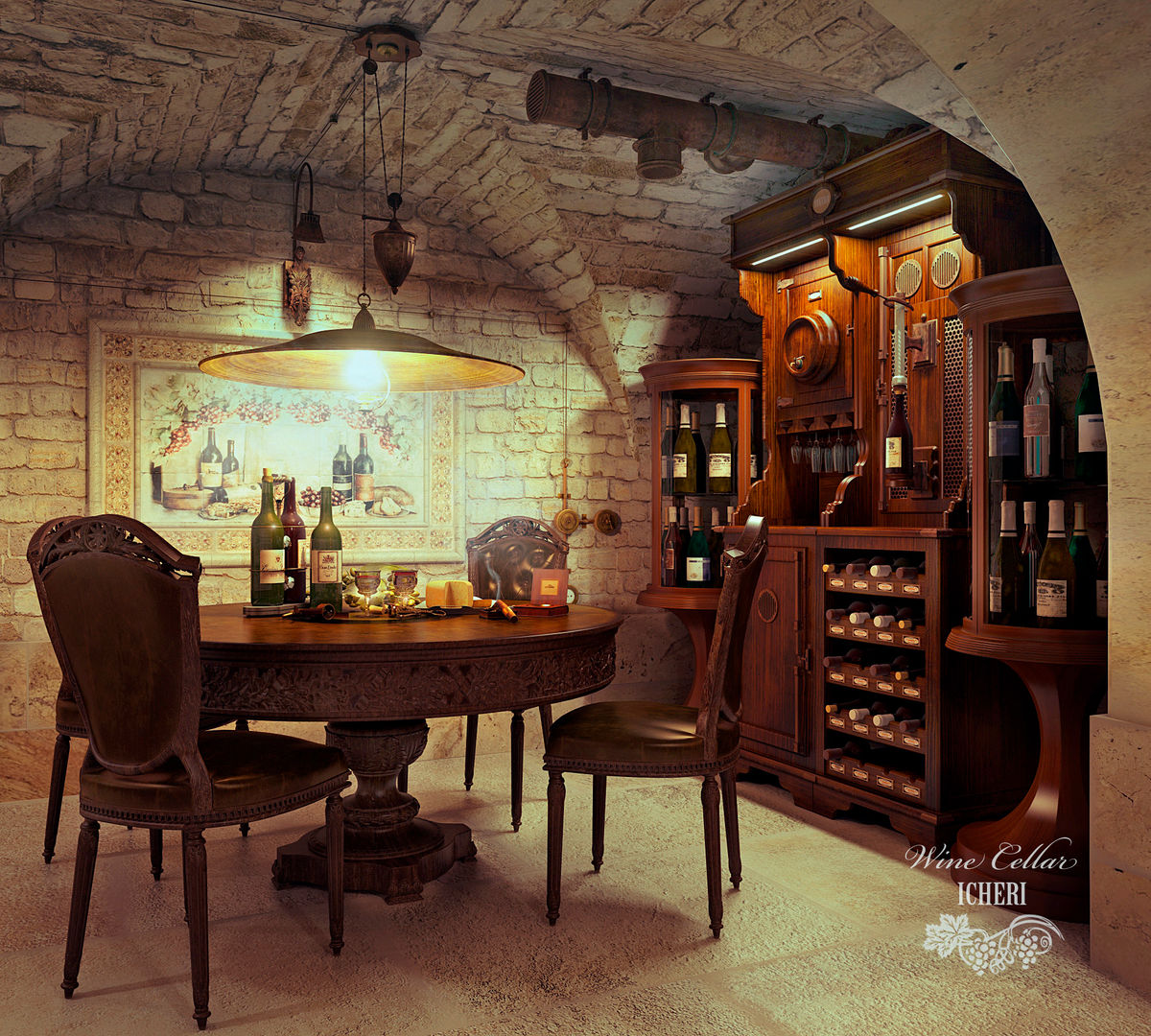 Винный погреб в старинном особняке, Sweet Home Design Sweet Home Design Bodegas de vino de estilo mediterráneo