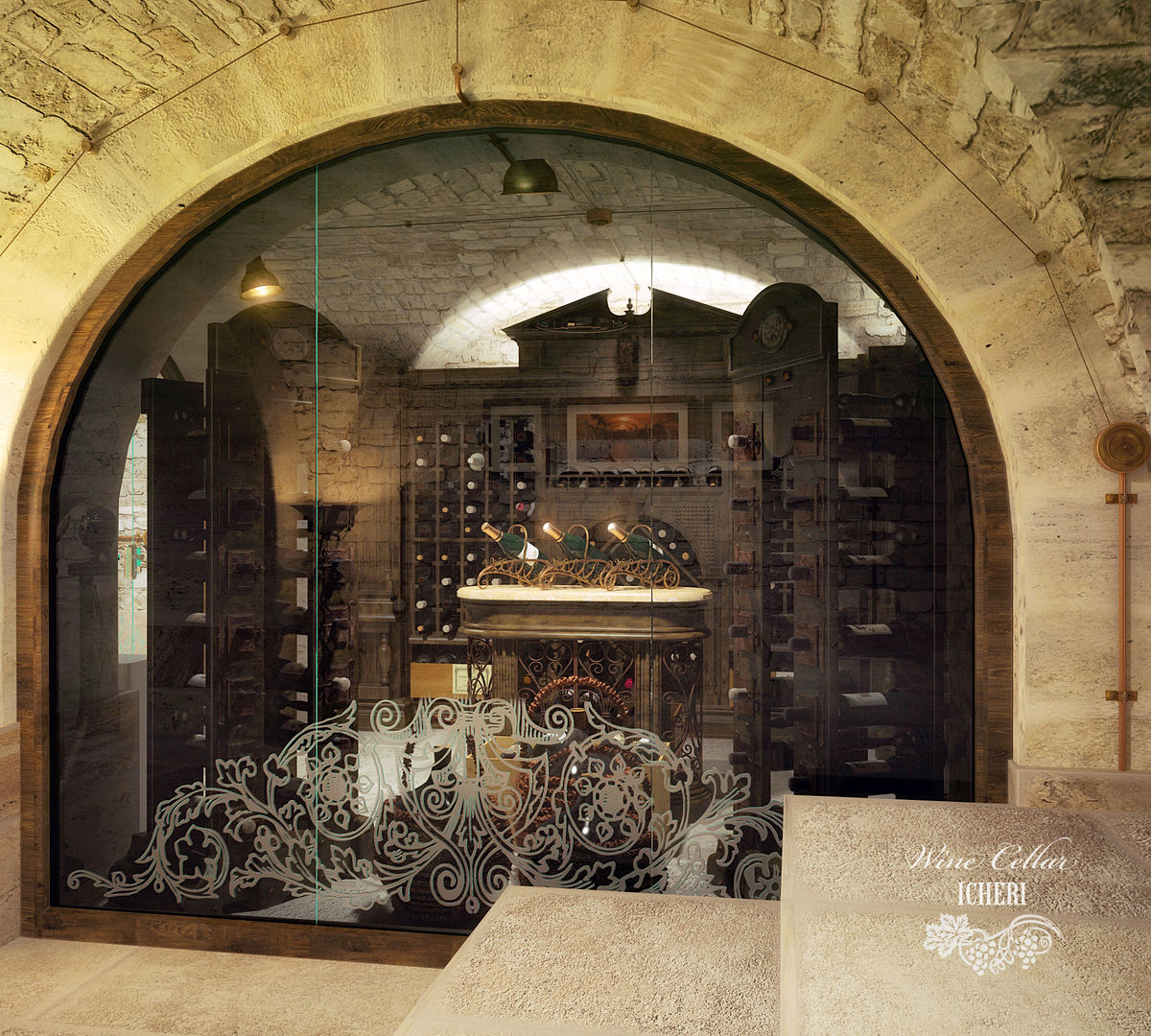 Винный погреб в старинном особняке, Sweet Home Design Sweet Home Design Mediterranean style wine cellar