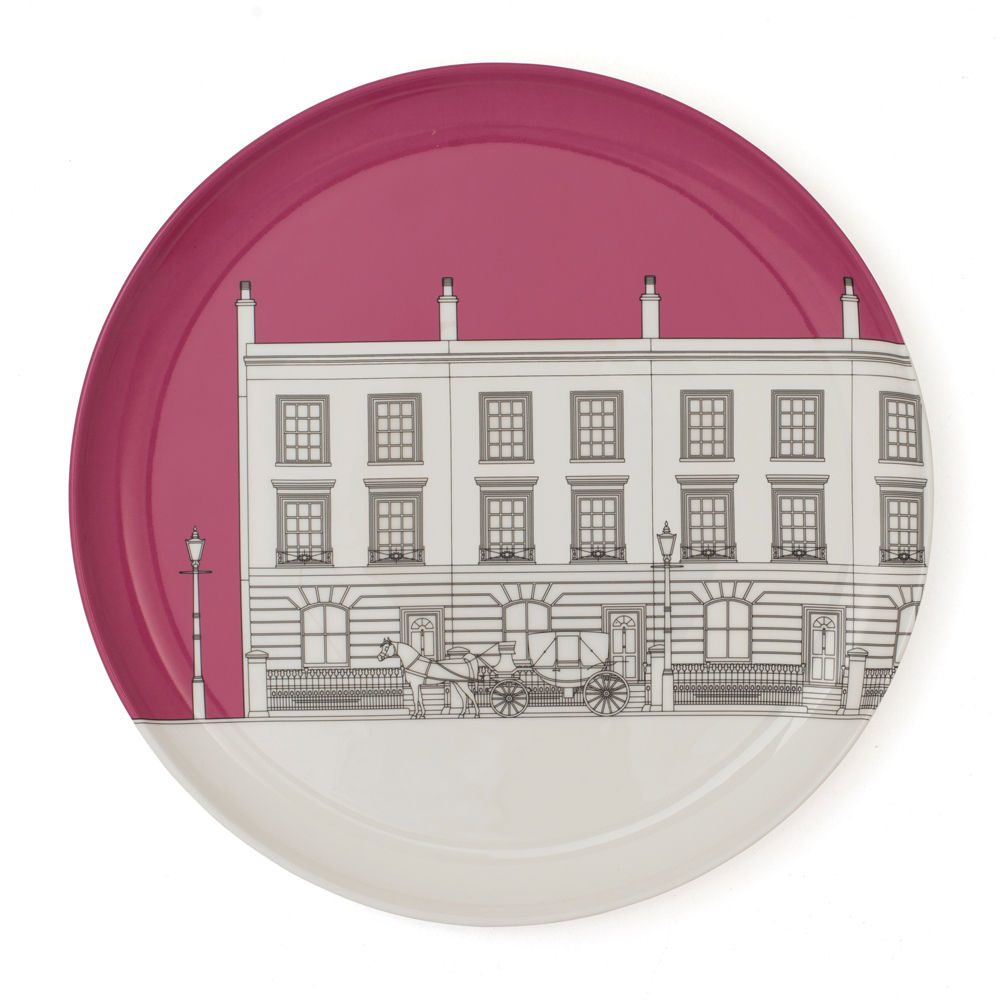 Eclectic Avenue dinner plate - dark pink homify Cocinas modernas: Ideas, imágenes y decoración Cristalería, vajilla y cubiertos