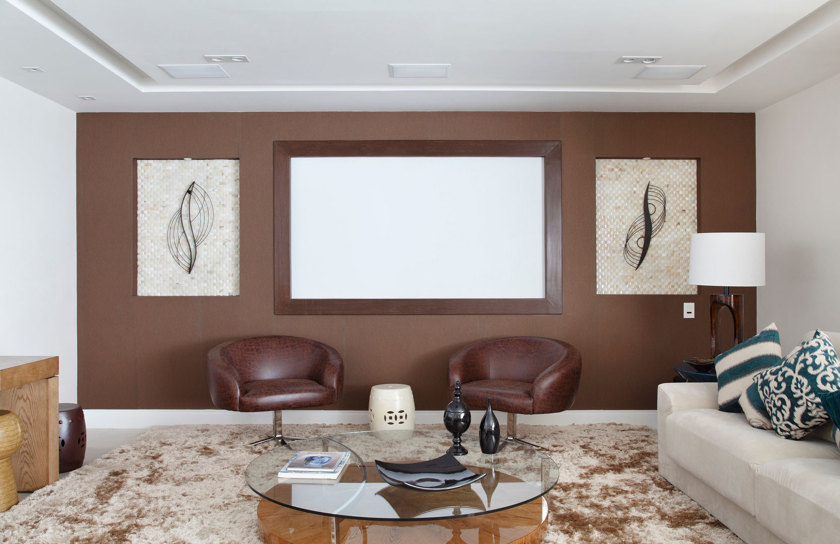 Living Ana Adriano Design de Interiores Salas de estar modernas