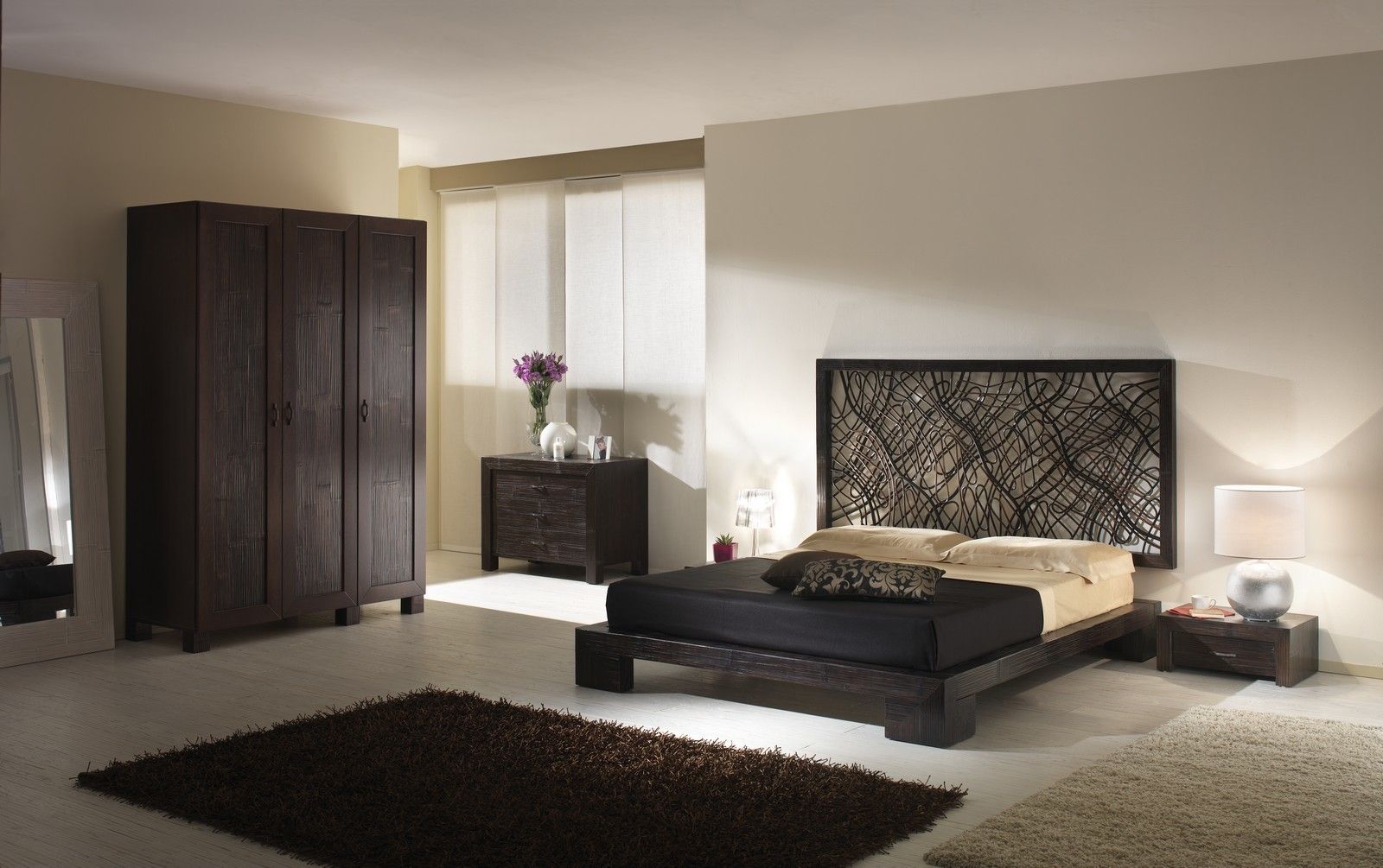 Camere da letto giapponesi, Negozio del Giunco Negozio del Giunco 아시아스타일 침실 침대 & 헤드 보드