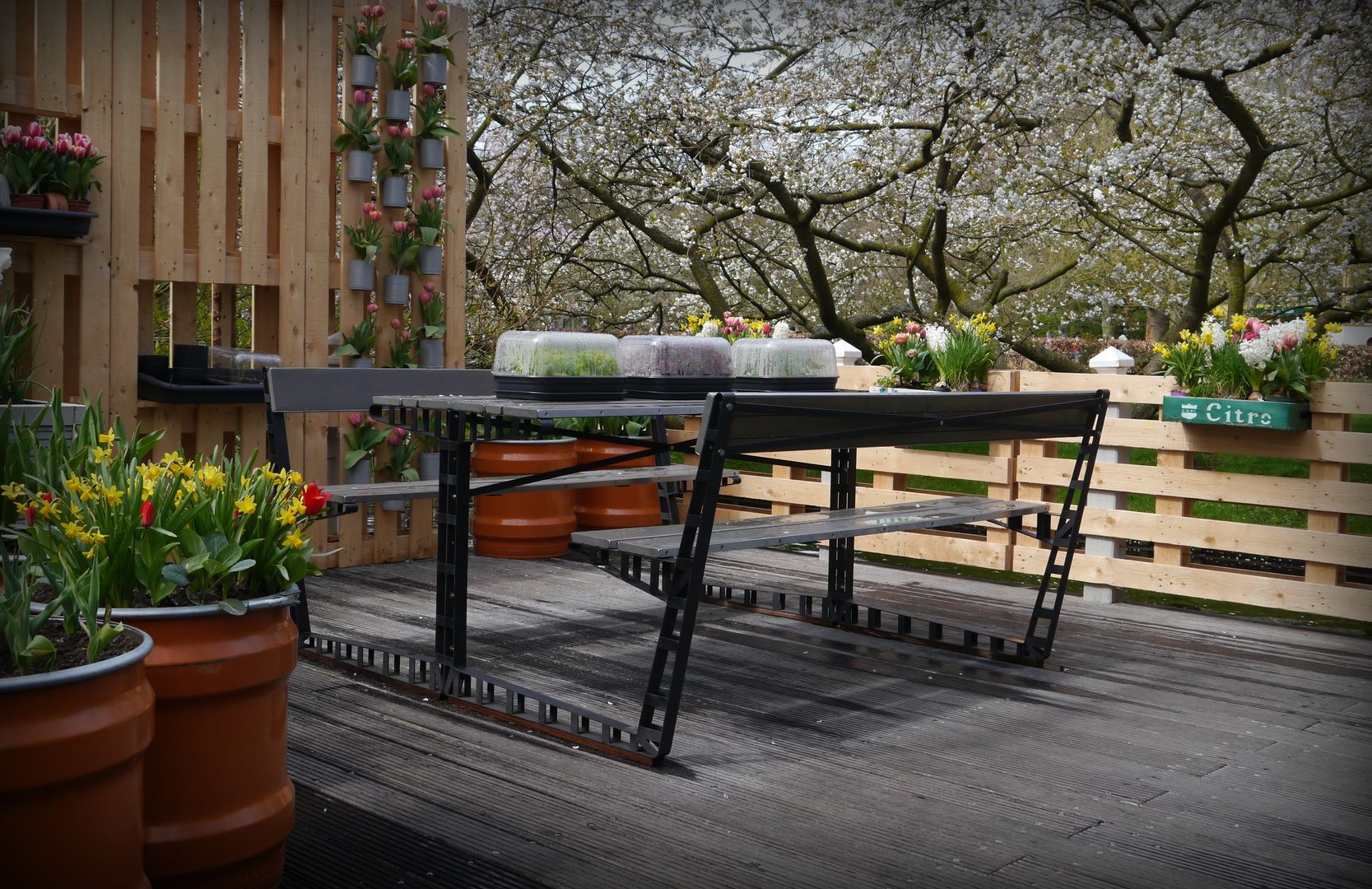 PN Table, at kitchen 2.0 exhibition at Keukenhof (NL) 2013 RetroWorks Industrial style garden Furniture