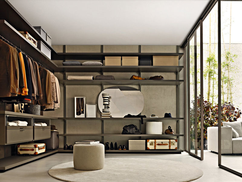 Gliss Walk In Wardrobe by Molteni & C Campbell Watson Modern Dressing Room Wardrobes & drawers