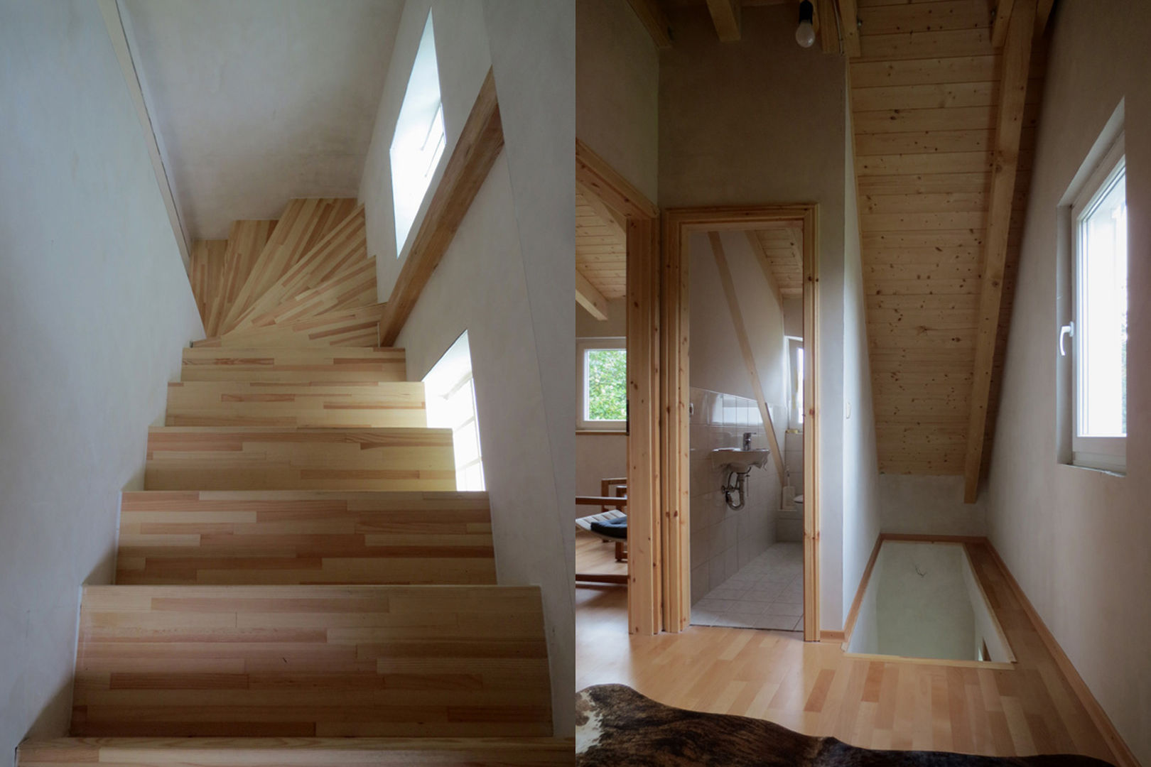 Sommerhaus mit neuem Dachgeschoss, Andreßen Architekten Andreßen Architekten Scandinavian style corridor, hallway& stairs