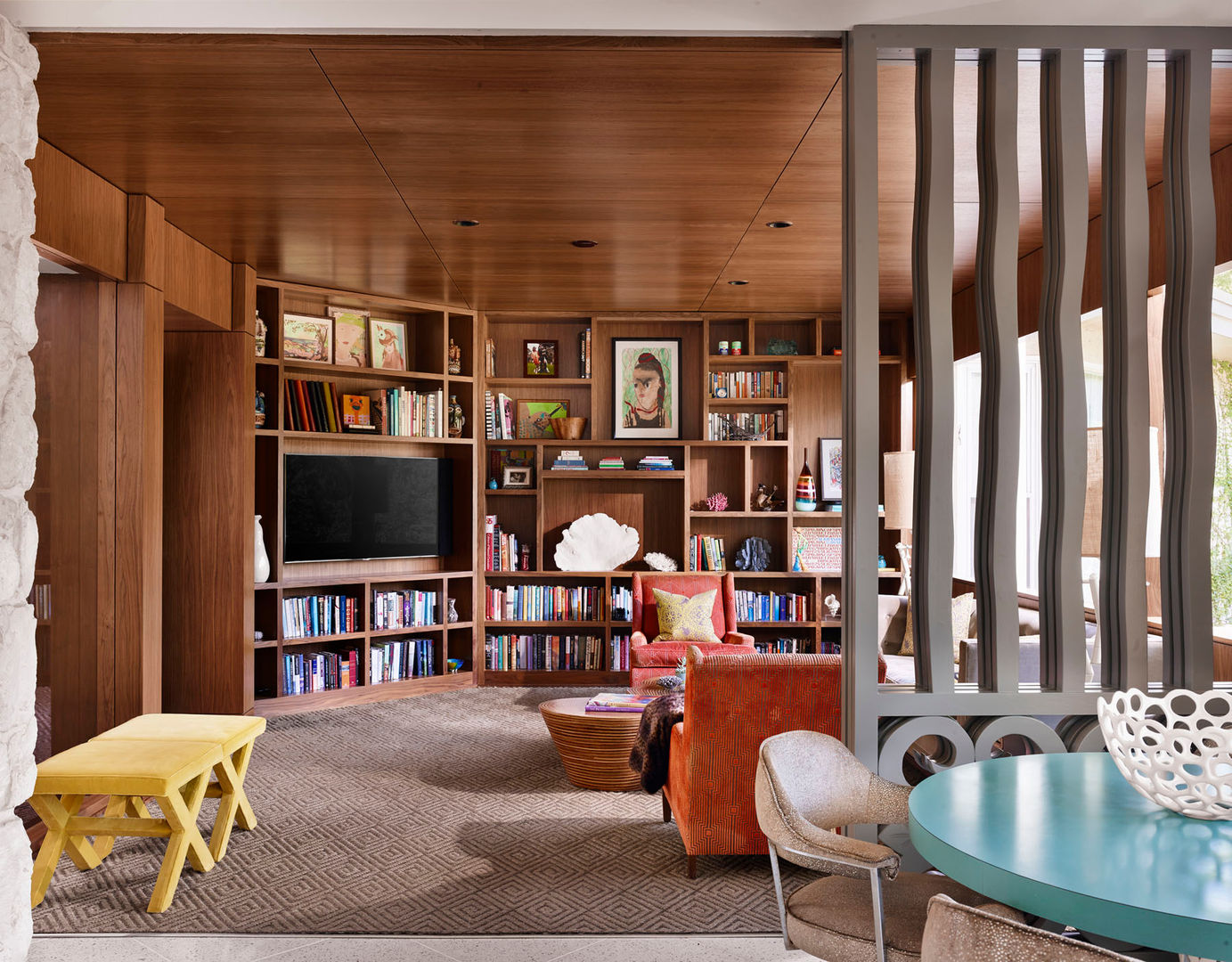 Maywood Residence Hugh Jefferson Randolph Architects Modern Study Room and Home Office