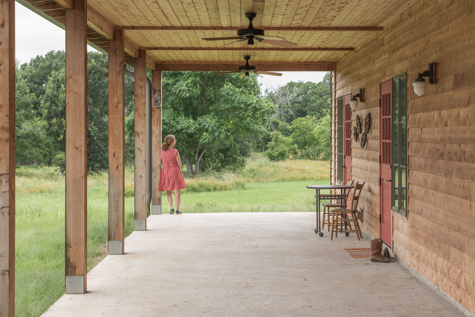 River Ranch Residence Hugh Jefferson Randolph Architects Balkon, Beranda & Teras Gaya Country