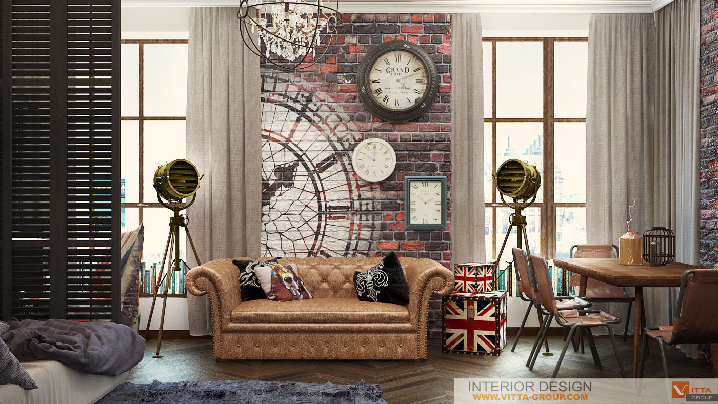 homify Industrial style living room