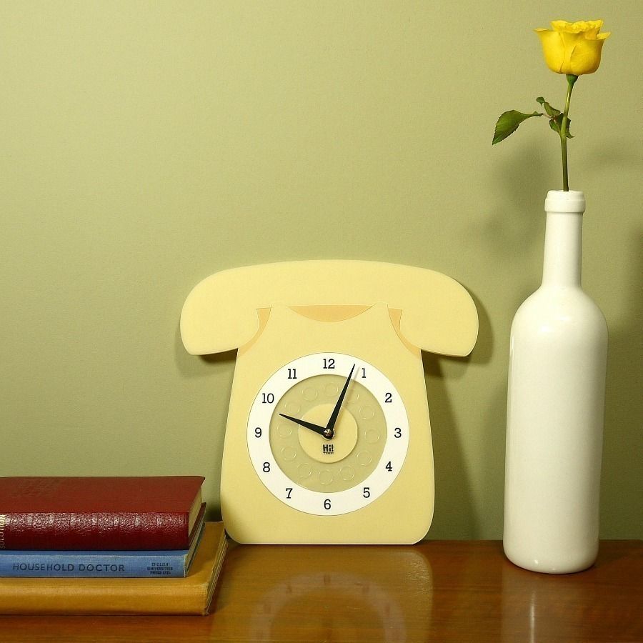 Cream Call Me Clock Hi! TIME Houses Accessories & decoration