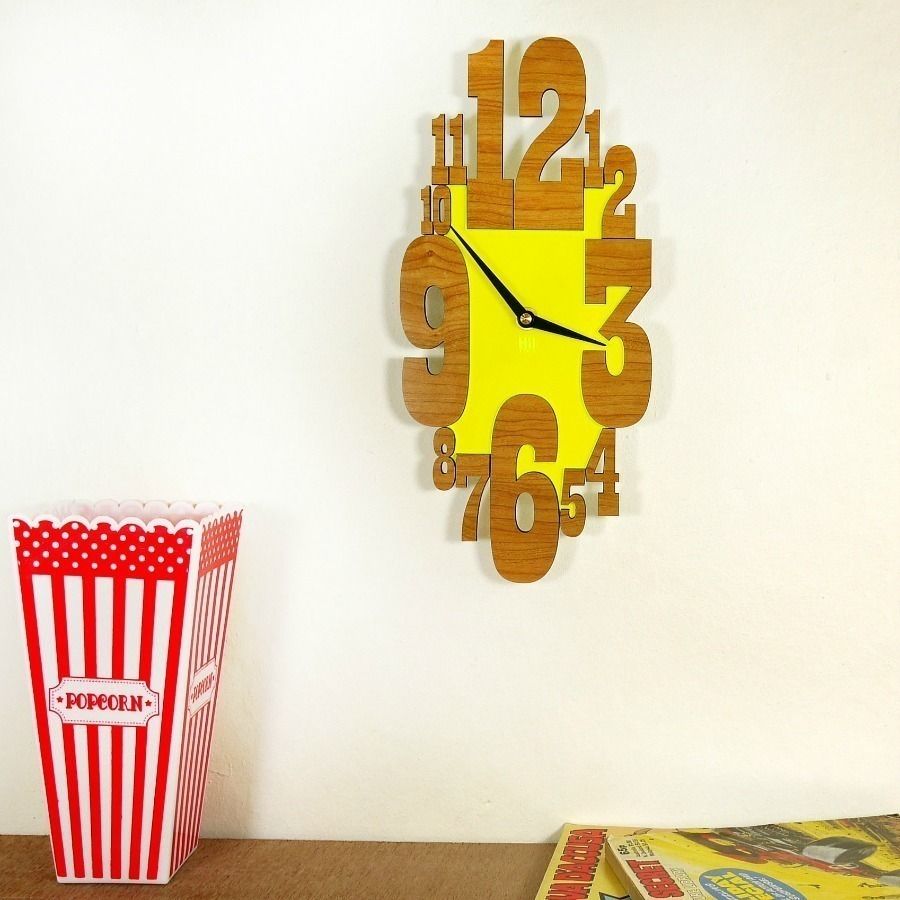 Yellow Countdown Clock Hi! TIME Classic style houses Accessories & decoration