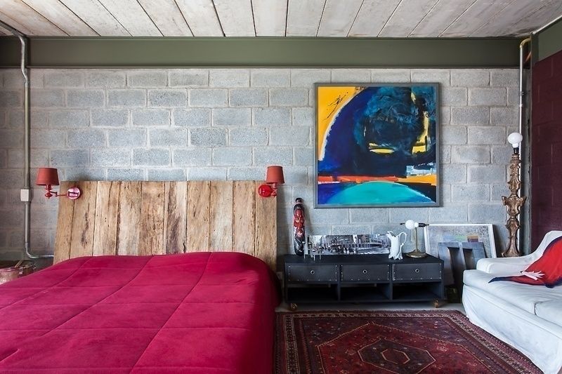 Residência Bandeiras, ARKITITO ARKITITO Camera da letto in stile industriale