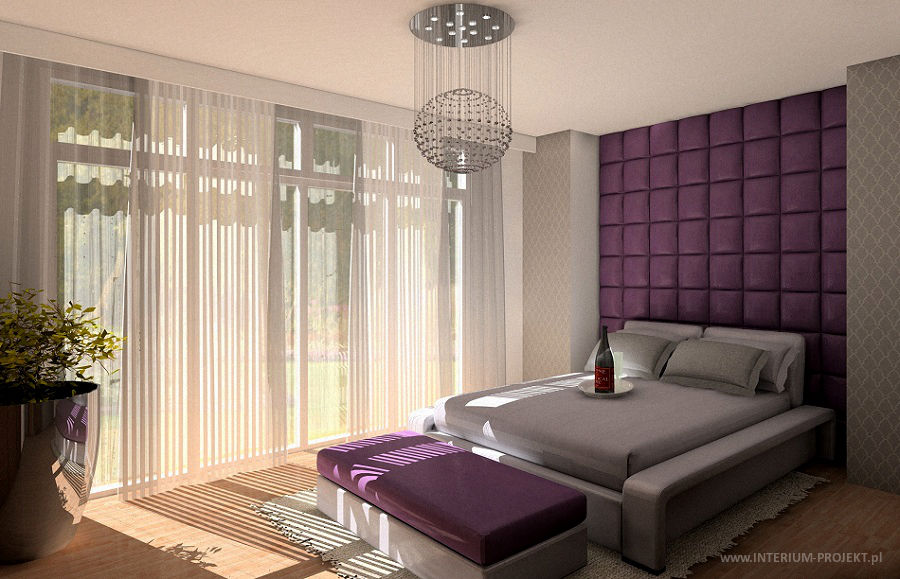 Nowoczesny apartament, Interium Projekt Interium Projekt Modern style bedroom