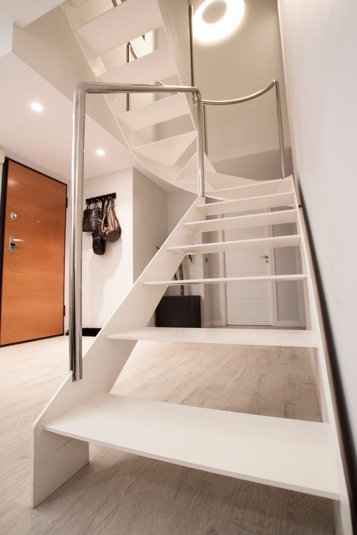 homify Modern corridor, hallway & stairs