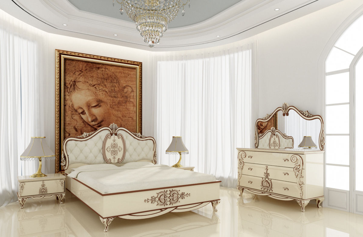 White Avangarde Bedroom ( http://www.eronur.com/ ), Inan AYDOGAN /IA Interior Design Office Inan AYDOGAN /IA Interior Design Office Classic style bedroom Wardrobes & closets