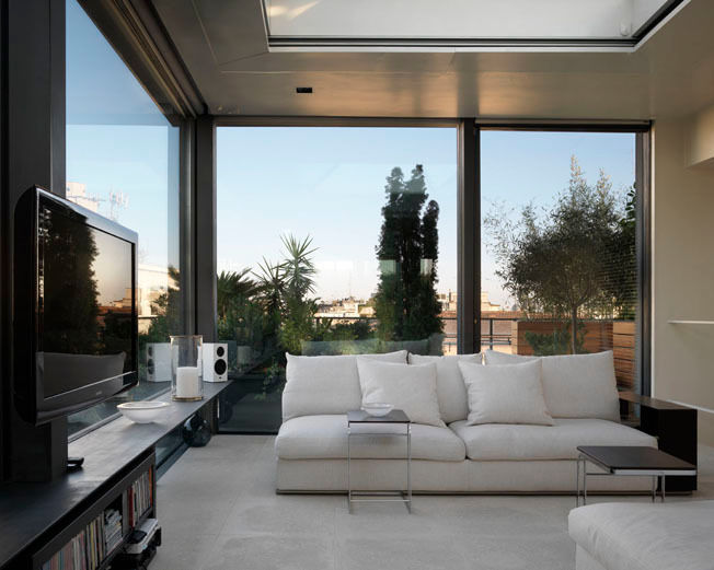 Penthouse - Milano, MRP ARCHITETTURE SRL MRP ARCHITETTURE SRL 모던스타일 거실