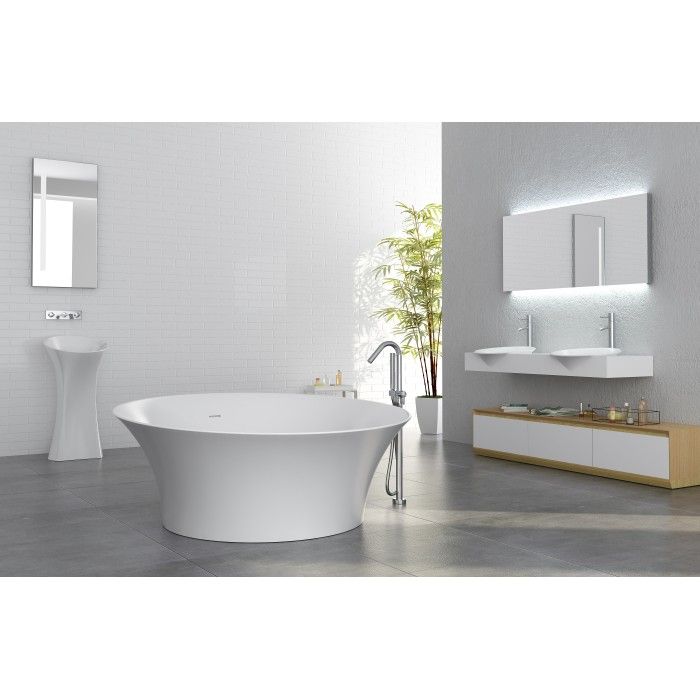 Freistehende Mineralguss Badewanne von Ullstein Living, Ullstein Produktions- und Handelskontor GmbH Ullstein Produktions- und Handelskontor GmbH Modern Bathroom Bathtubs & showers