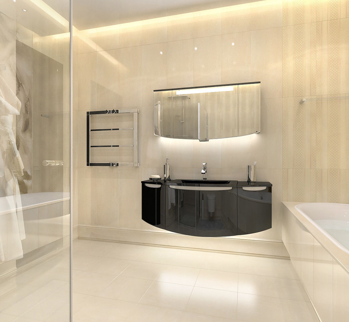 4-х комнатная квартира на ул. Шипиловская в Москве, Aledoconcept Aledoconcept Modern style bathrooms