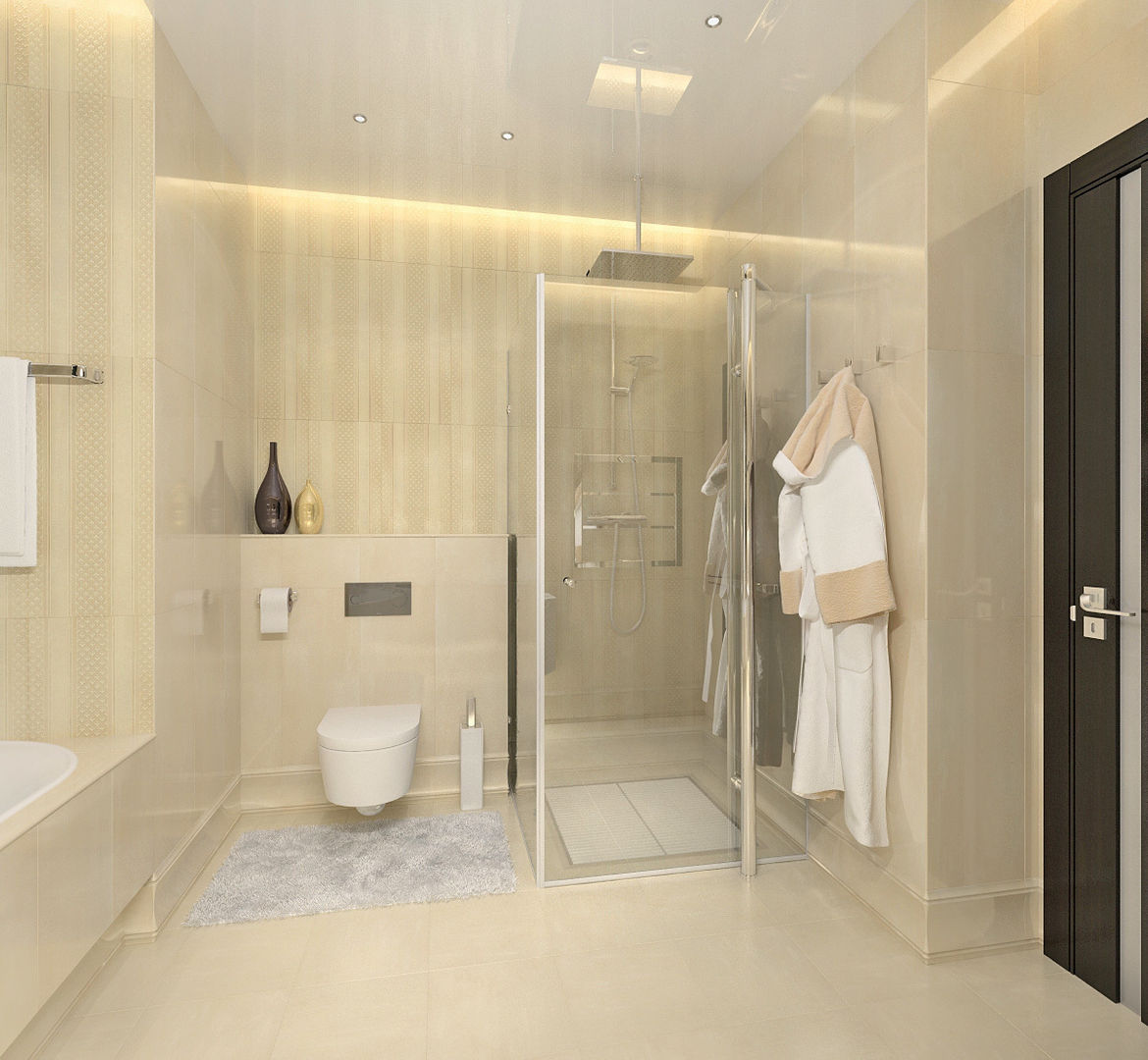 4-х комнатная квартира на ул. Шипиловская в Москве, Aledoconcept Aledoconcept Modern bathroom