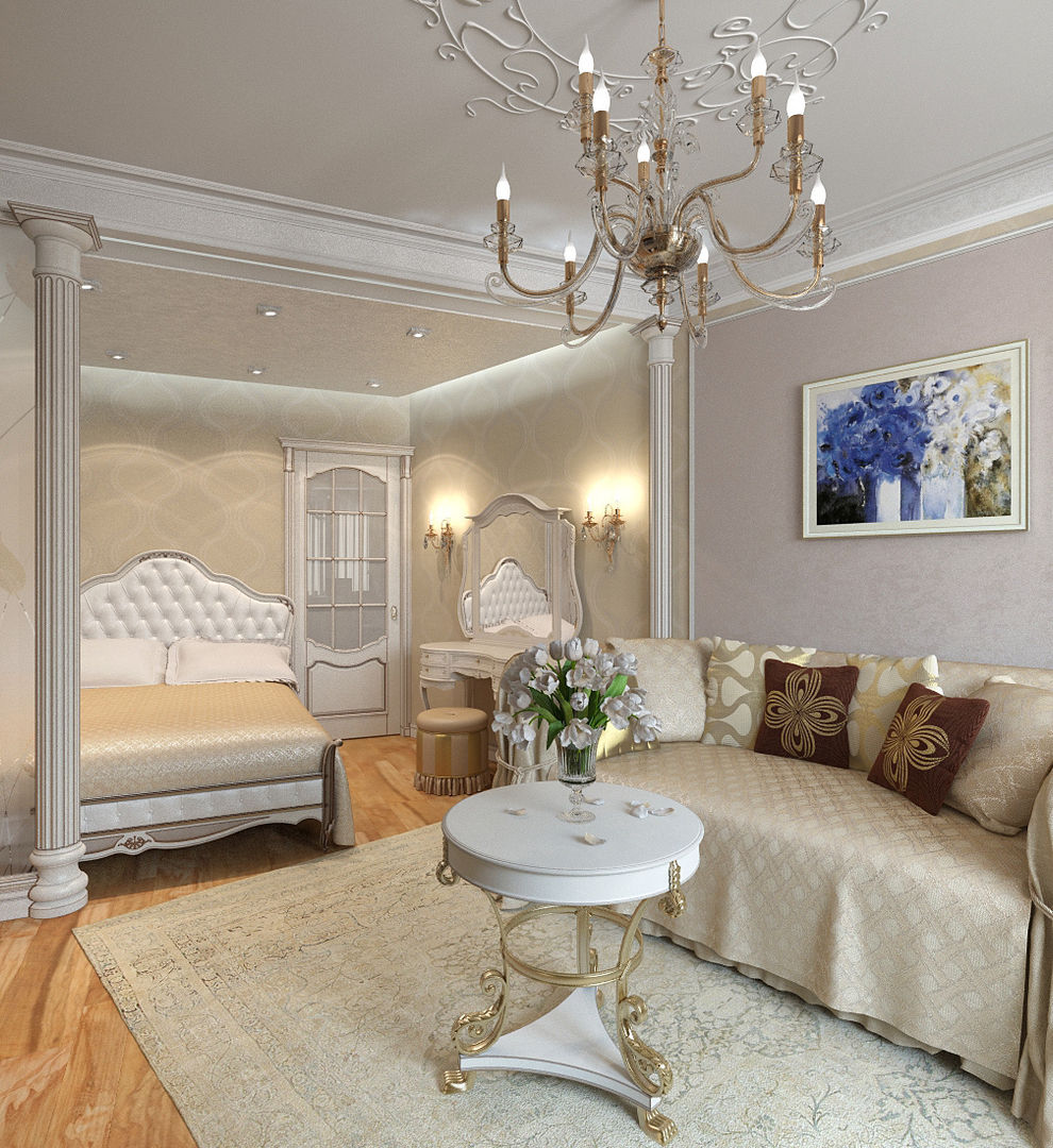 Гостиная-спальня Aledoconcept Спальня в классическом стиле