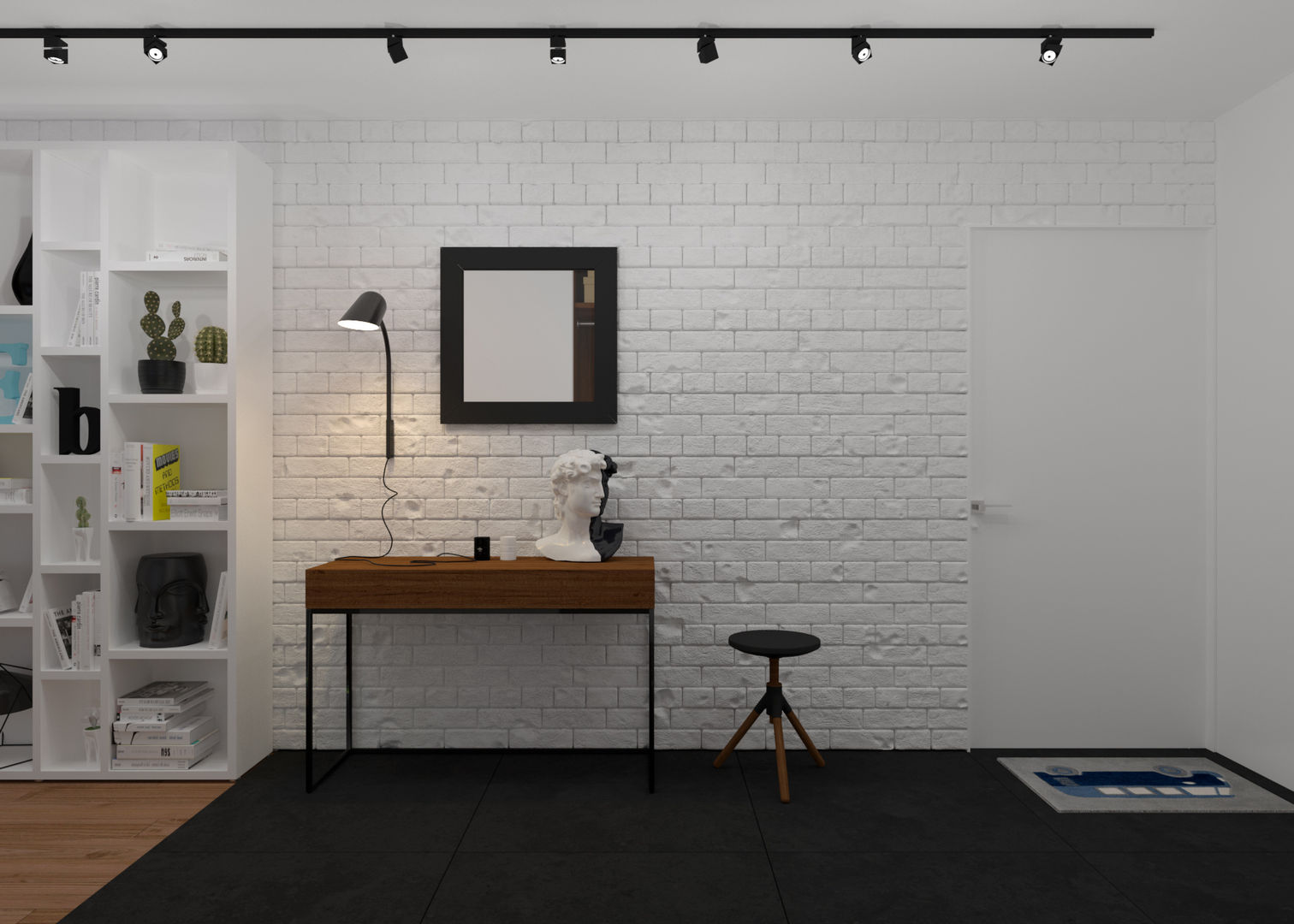 Квартира для байкера, 3D GROUP 3D GROUP Ingresso, Corridoio & Scale in stile minimalista