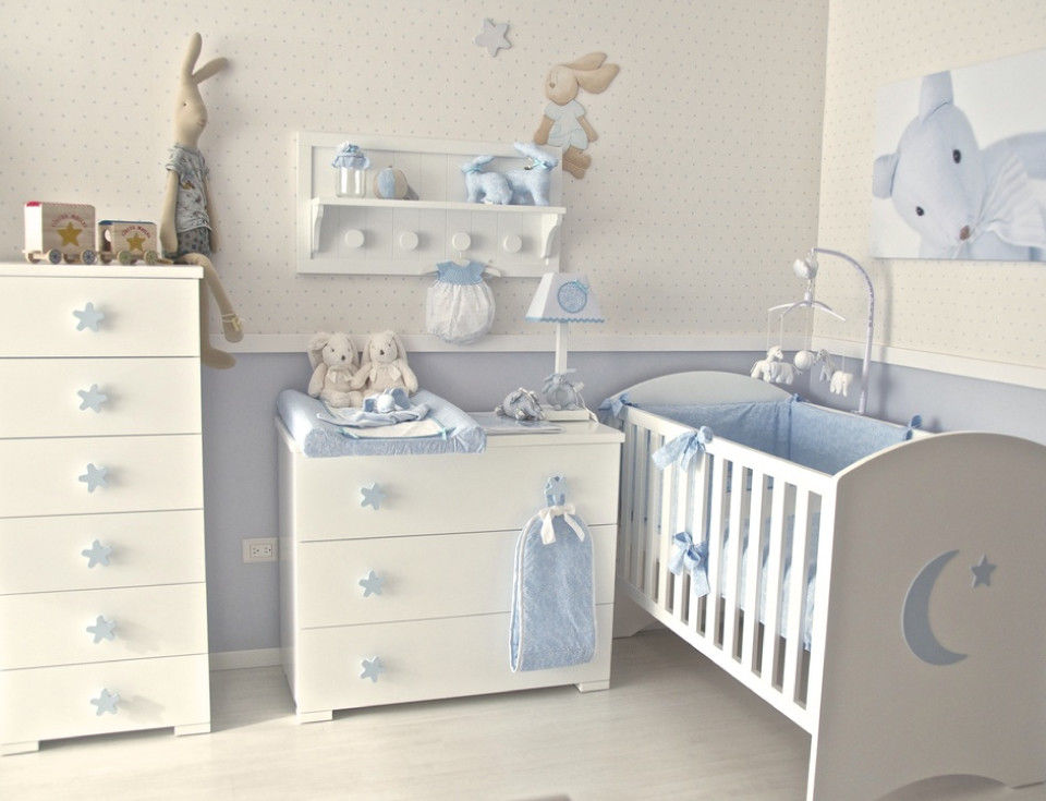 Habitación Luna, Baby Luna Baby Luna Modern nursery/kids room Beds & cribs
