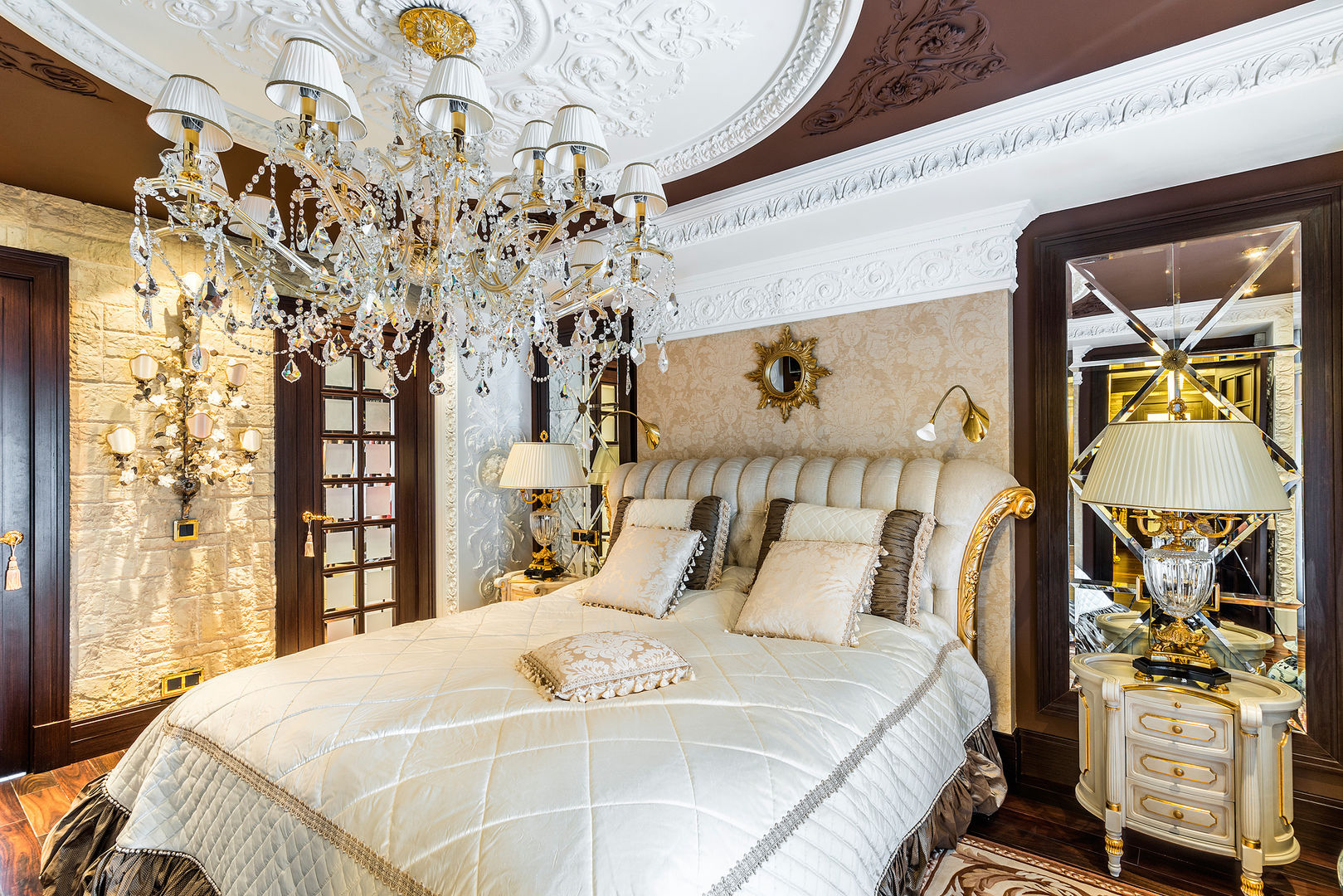 Интерьер загородного дома в стиле Эклектика, Belimov-Gushchin Andrey Belimov-Gushchin Andrey Eclectic style bedroom