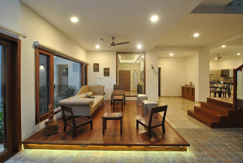 Mr & Mrs Pannerselvam's Residence, Muraliarchitects Muraliarchitects Modern living room