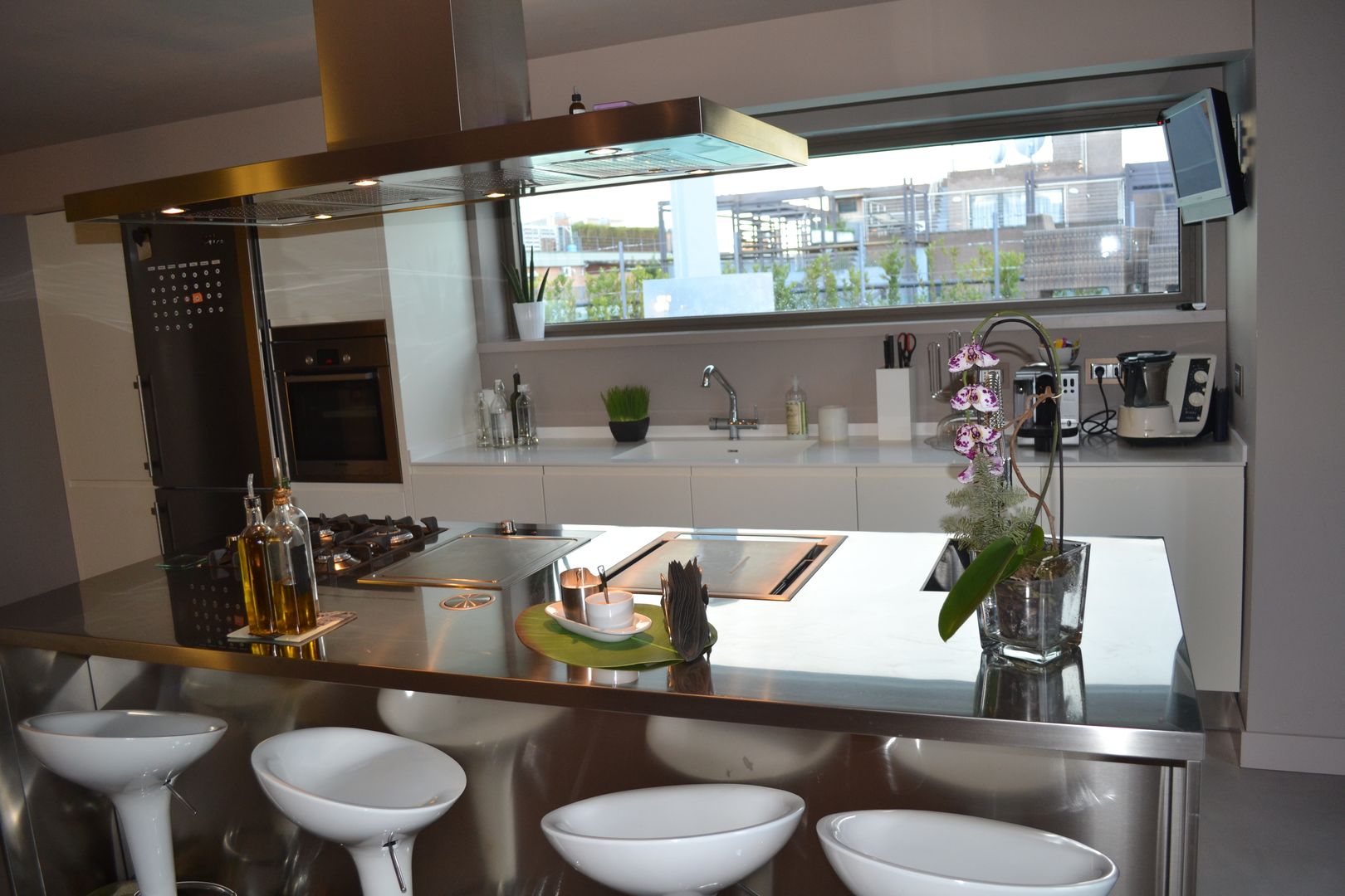 attico Roma, arclinearoma arclinearoma Modern kitchen