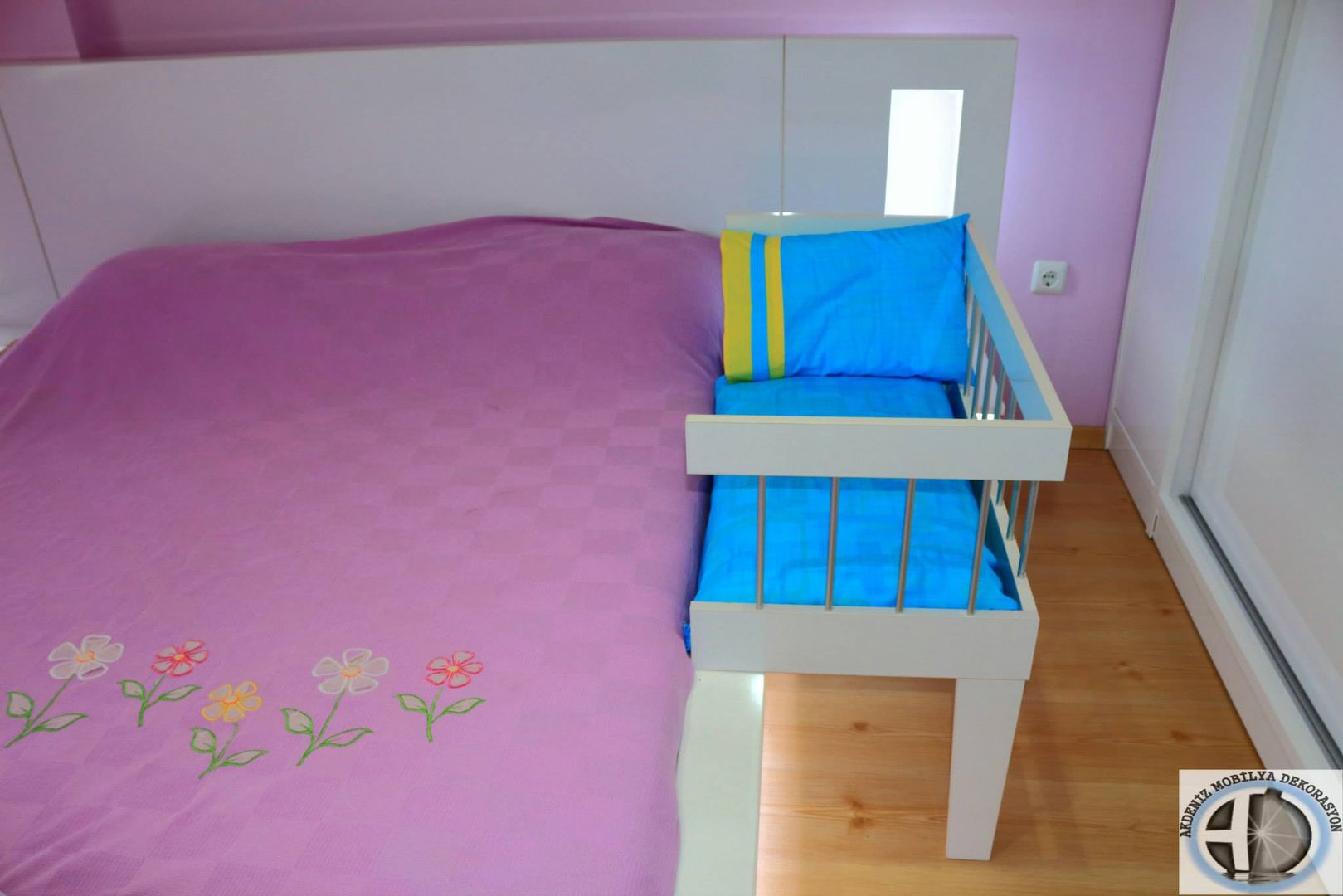 Anne Yanı Beşiği, Akdeniz Dekorasyon Akdeniz Dekorasyon Nursery/kid’s room Beds & cribs