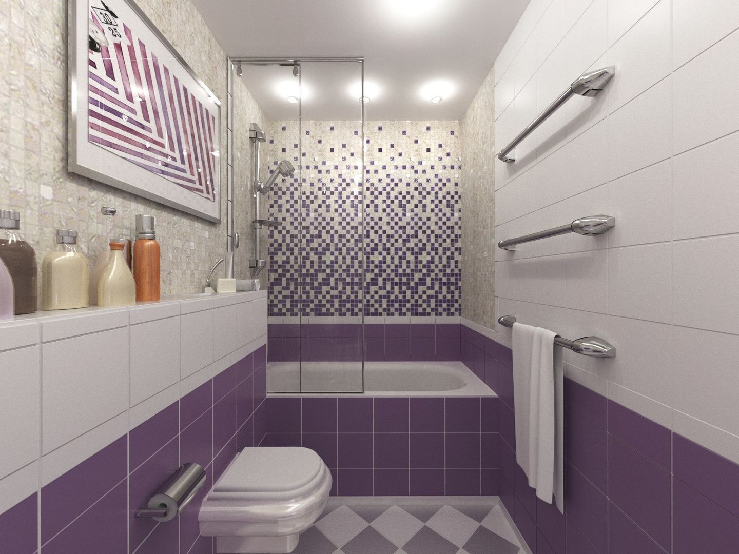 Современная семейная квартира, OK Interior Design OK Interior Design Modern bathroom