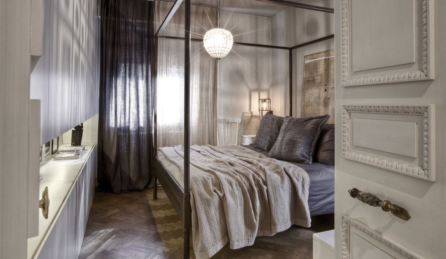 eleganti idee lampadario camera da letto
