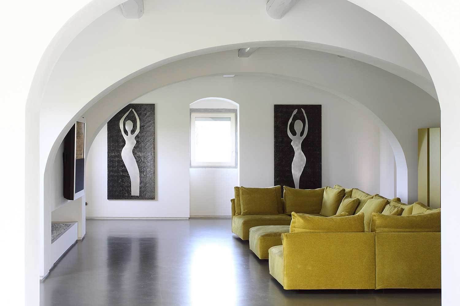 Ristrutturazione casa colonica, CuboBianco CuboBianco Salones de estilo minimalista