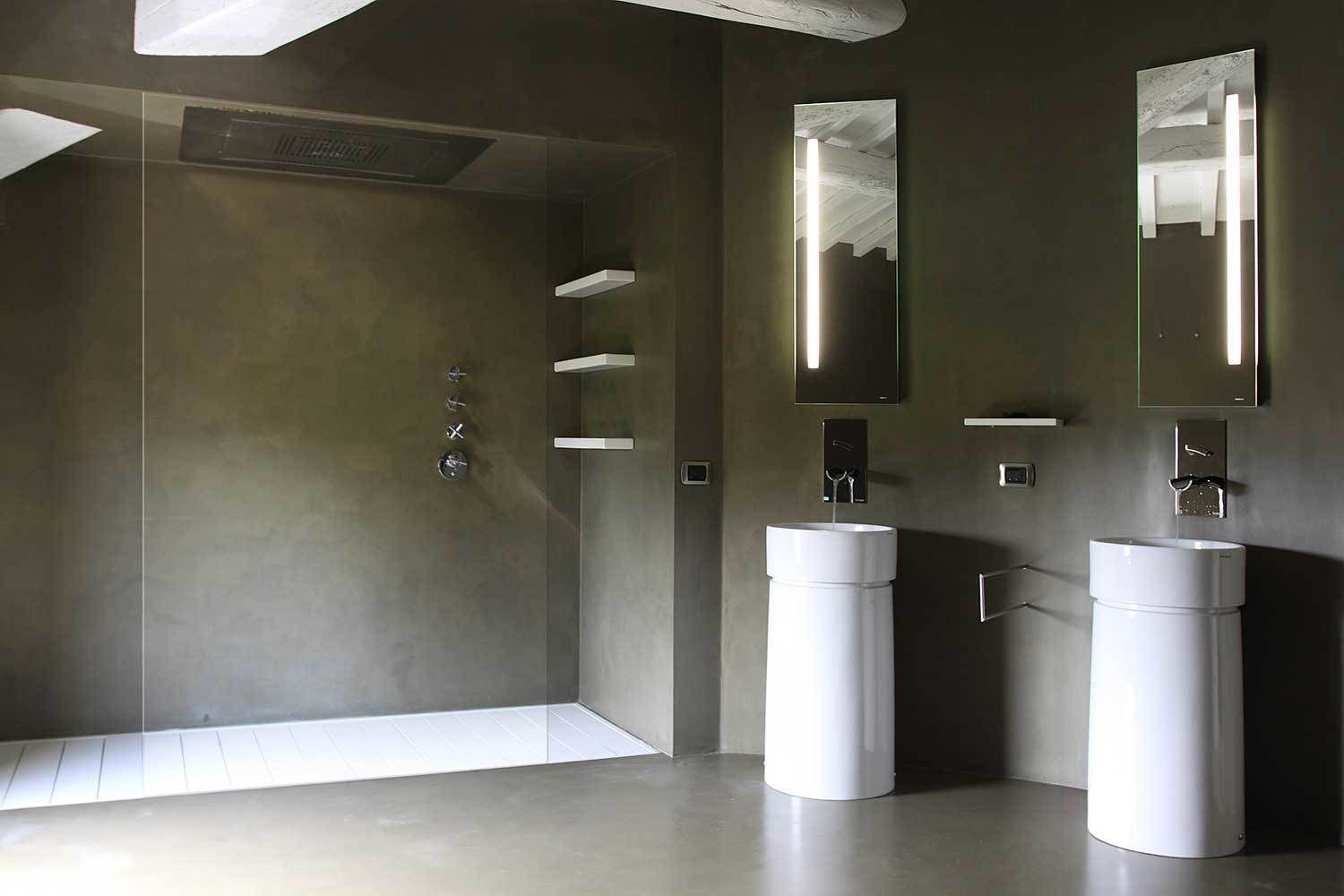 Ristrutturazione casa colonica, CuboBianco CuboBianco Baños de estilo minimalista