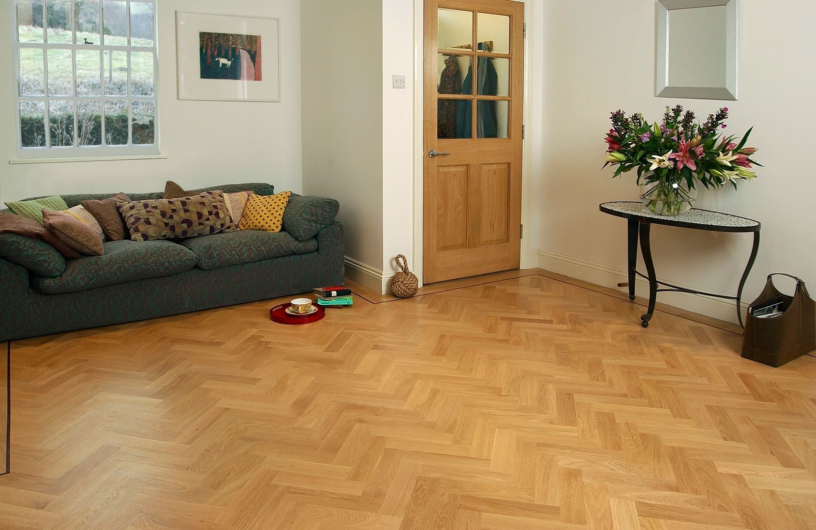 Solid Oak Prime Parquet The Natural Wood Floor Company Paredes y pisos de estilo clásico Revestimientos de paredes y suelos