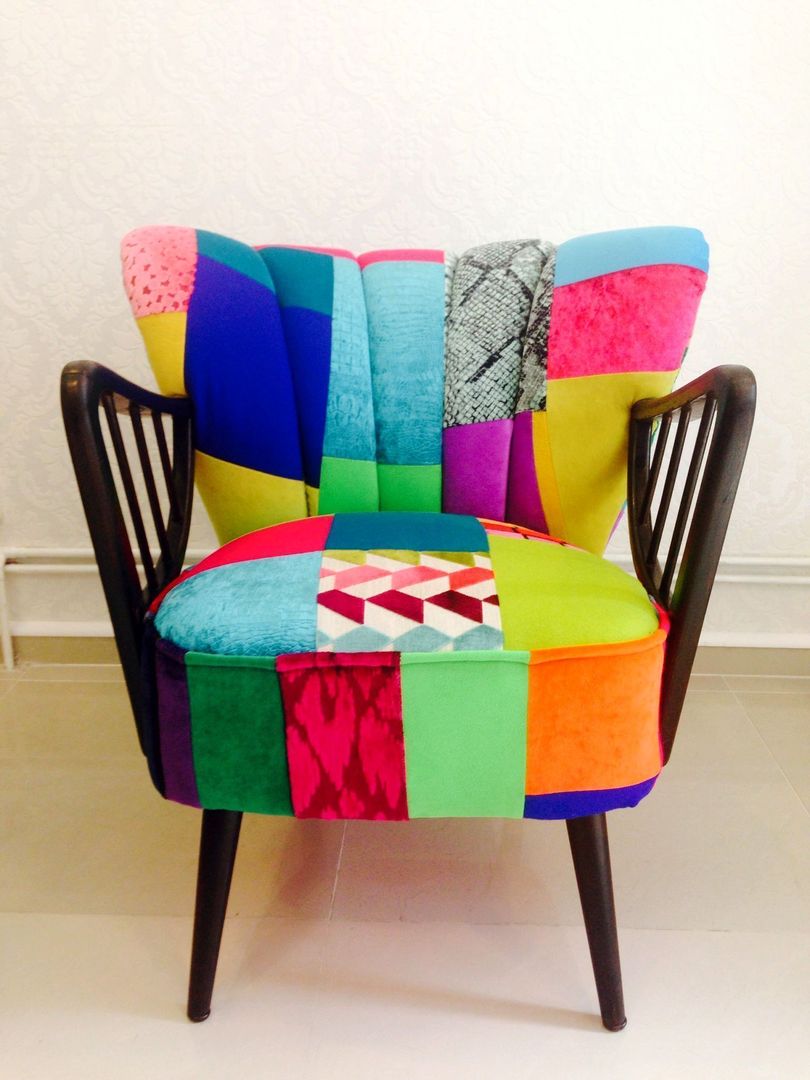 Fotel Klubowy Patchwork , Juicy Colors Juicy Colors Eklektyczny salon Kanapy i fotele