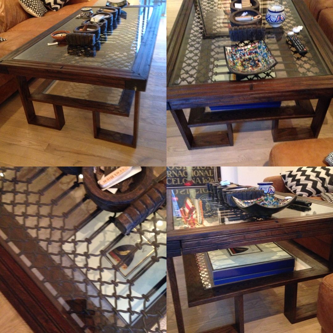 coffee table woodstylelondon Eclectic style living room Side tables & trays