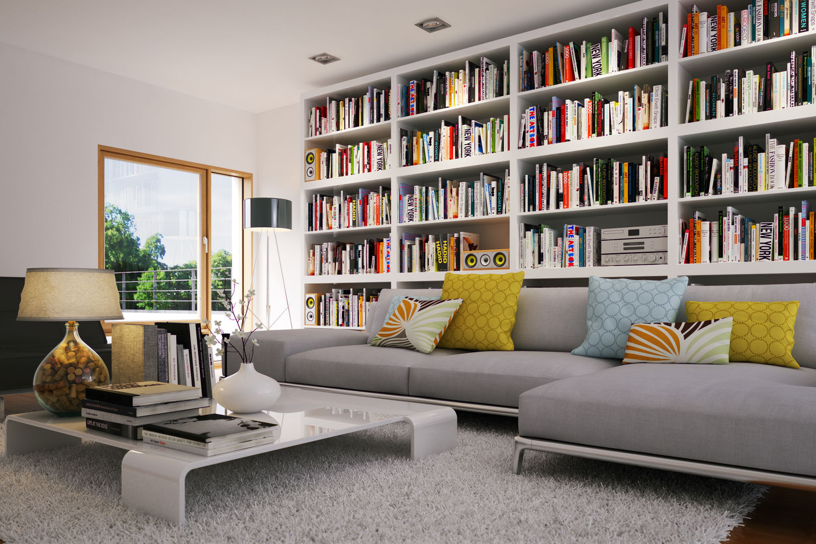 Home Library, Piwko-Bespoke Fitted Furniture Piwko-Bespoke Fitted Furniture Soggiorno classico Scaffali