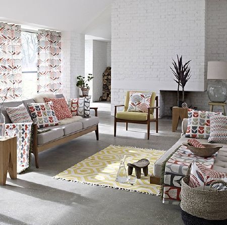 Prestigious Textiles - Accent Fabric Collection Curtains Made Simple Ruang Keluarga Gaya Skandinavia