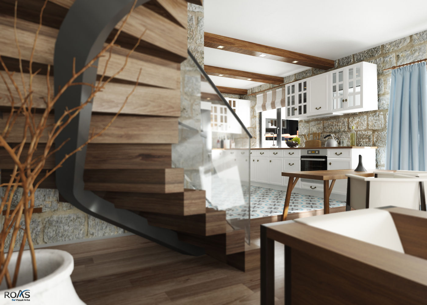 INTERIOR DESIGN FOR IMAR INSAAT, ROAS ARCHITECTURE 3D DESIGN AGENCY ROAS ARCHITECTURE 3D DESIGN AGENCY Salas modernas