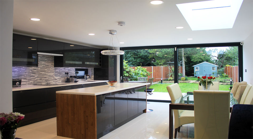 New Malden, Surrey Consultant Line Architects Ltd Cocinas de estilo moderno