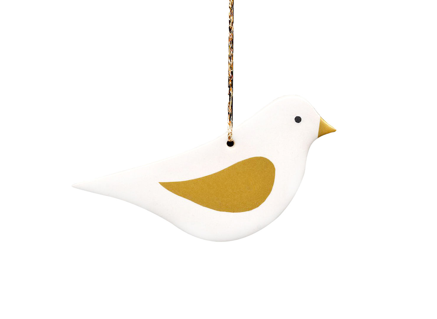 Gold and White Christmas Decoration - Dove Stockwell Ceramics Casas escandinavas Decoración y accesorios